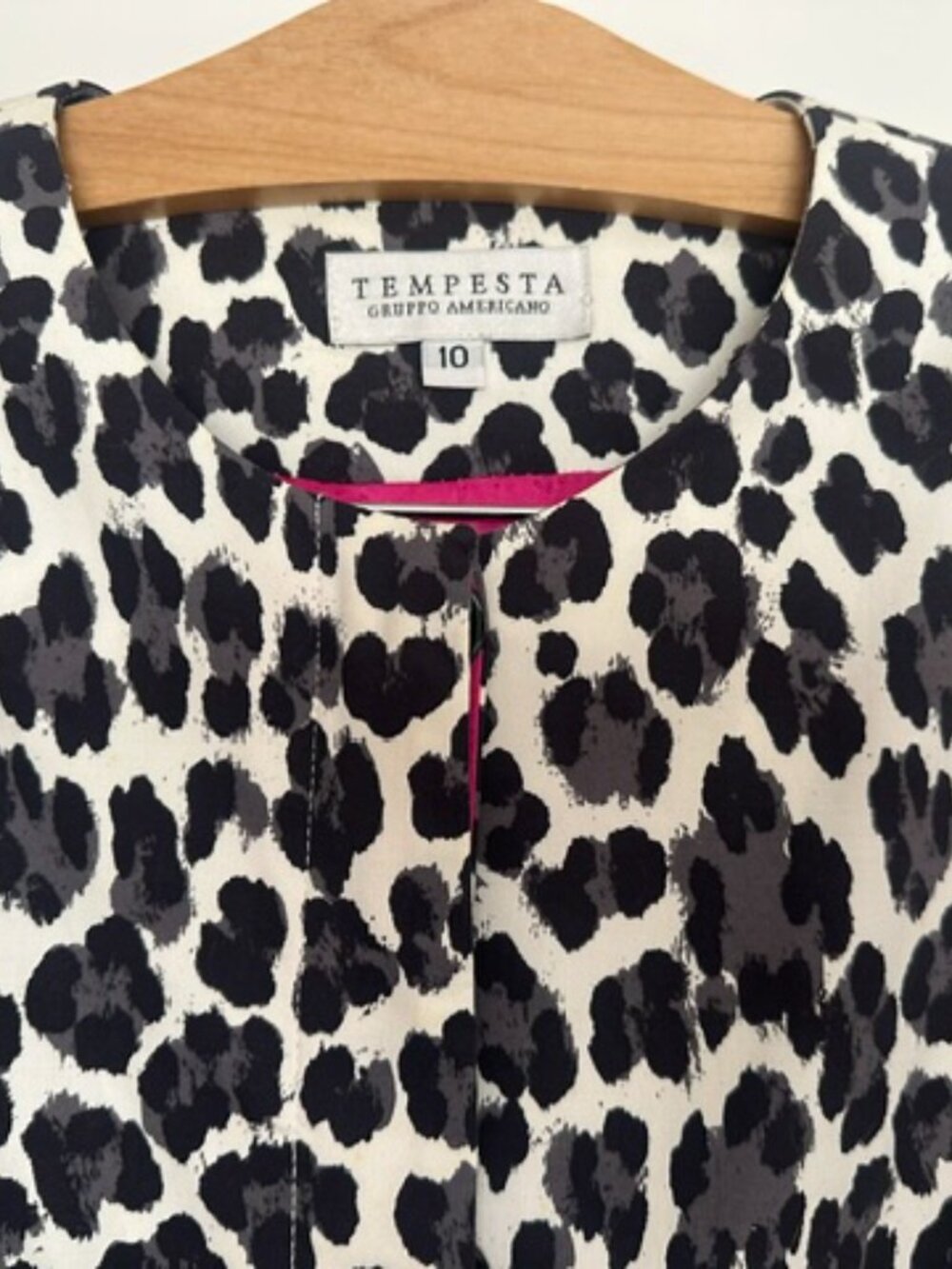 Gruppo Americano Grey Leopard Print Coat